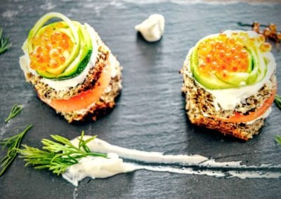 Lachs Schnittchen Low Carb