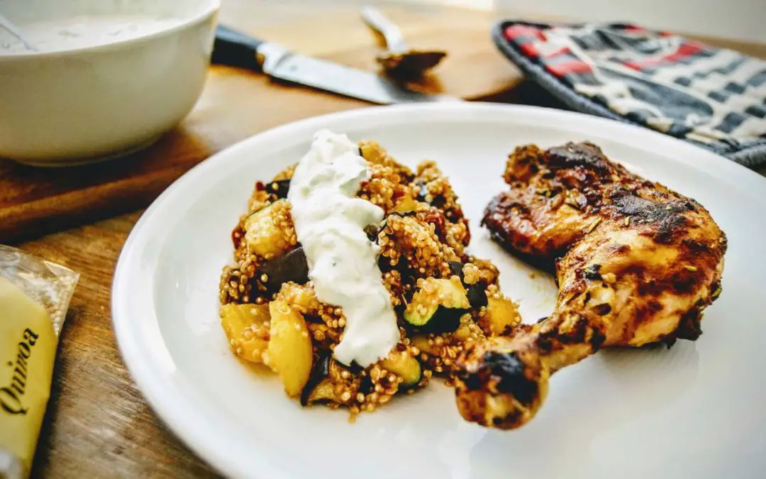 quinoa salat mit hühnchen