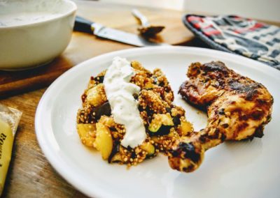 quinoa salat mit hühnchen