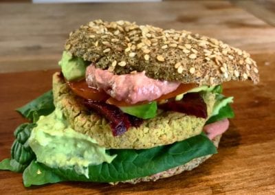 Vegetarischer Low Carb Burger