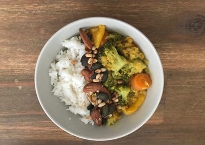 Reis Linsen Buddha Bowl Rezept