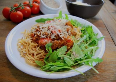 Spaghetti kürbis bolognese