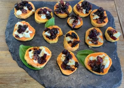 Silvester Fingerfood Häppchen: Süßkartoffel Canapes