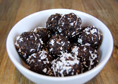 veganer snack kakao energy balls