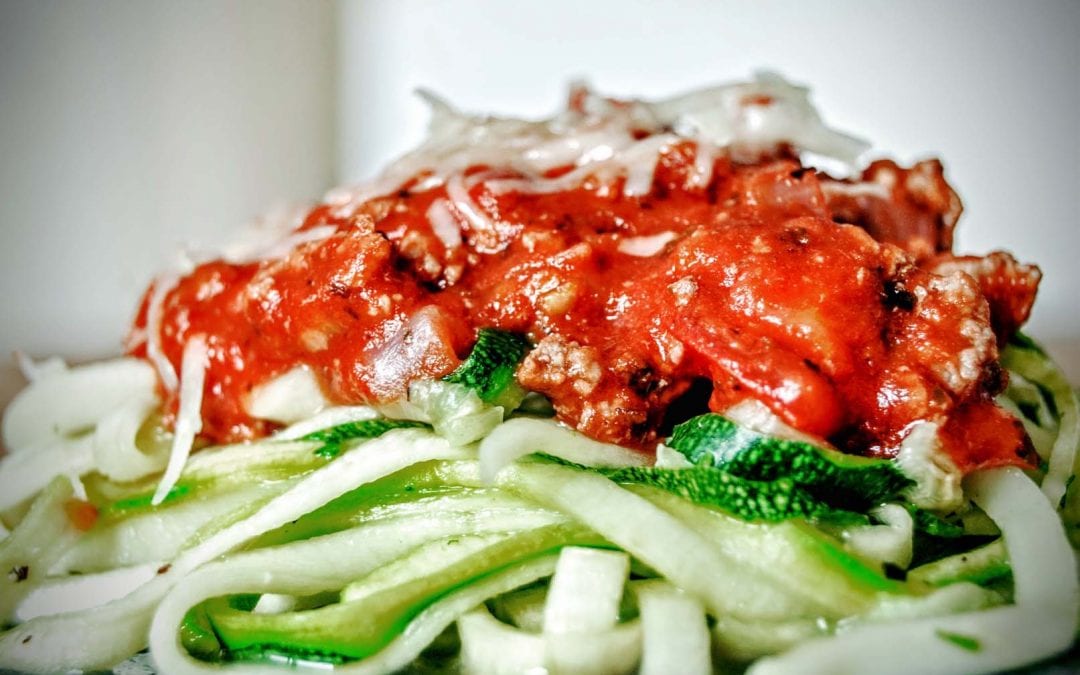 Zucchini Low Carb Spaghetti Bolognese