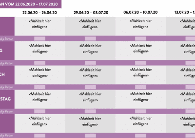 Speiseplan Wochenplan Vorlage