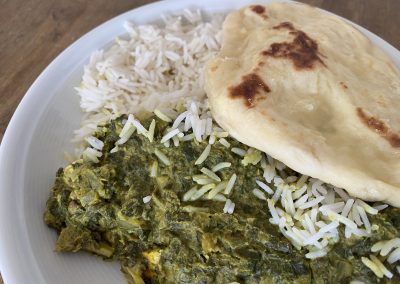 Spinat Curry mit Kokosmilch vegan